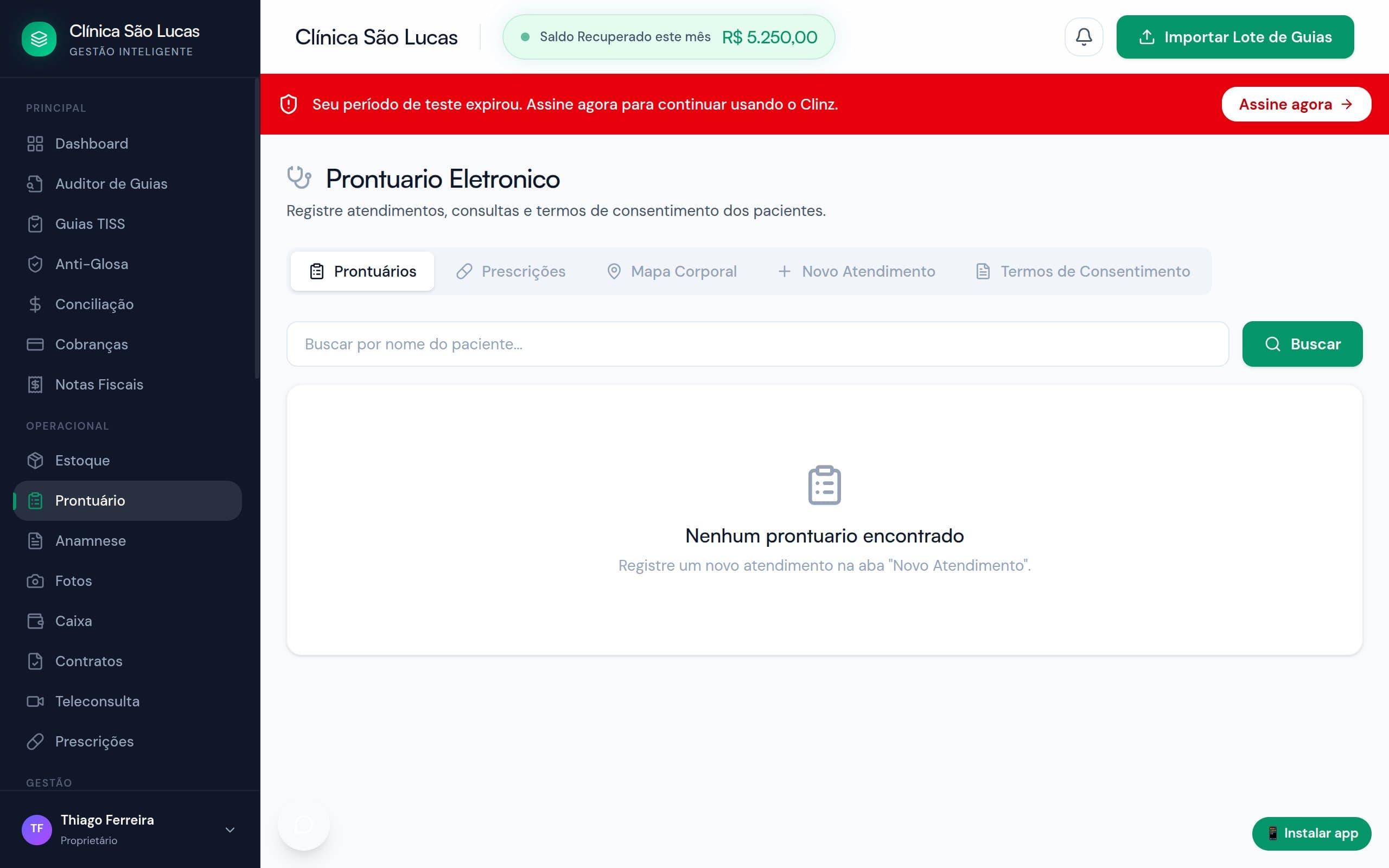 Prontuário eletrônico